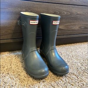 HUNTER Original Gloss Short Back Adjustable Rain Boot